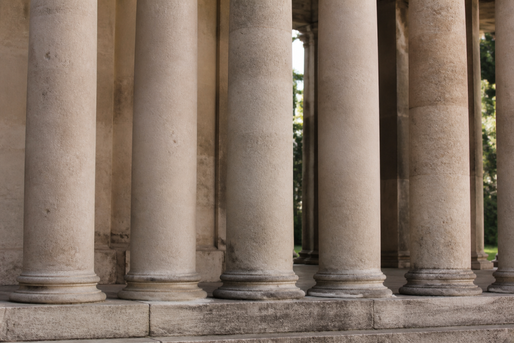 Cinq colonnes représentant les fondements de la conscience émotionnelle