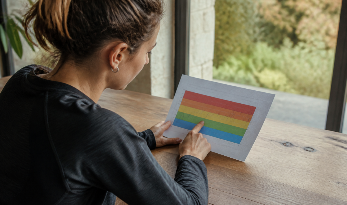 personne consultant graphique zones intensite effort sportif